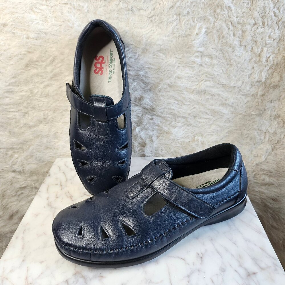 SAS Men's Black Triple Comfort Roamer Slip-On Hook & Loop Shoe 11W